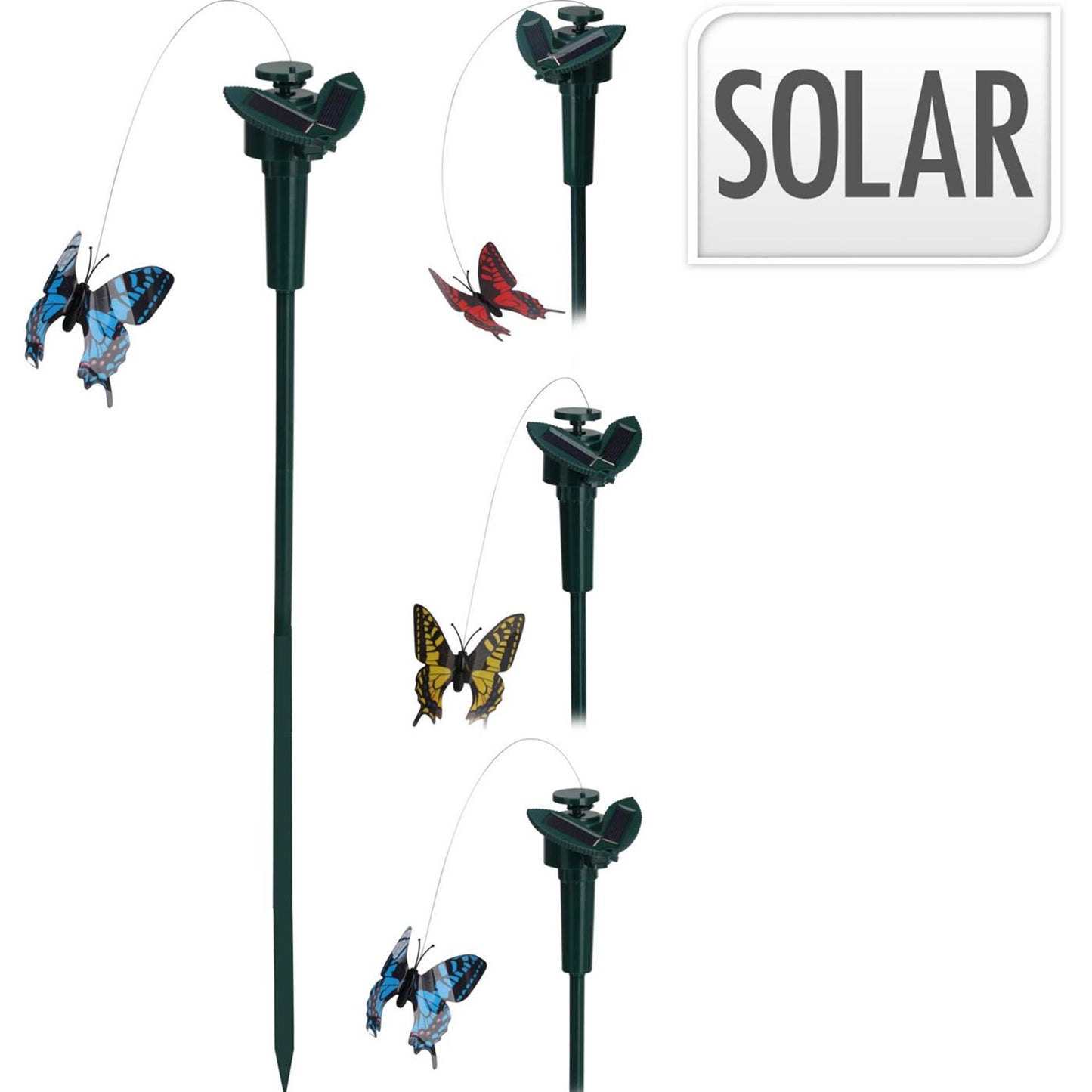 Spina solare da giardino Pro Garden farfalla 38 cm