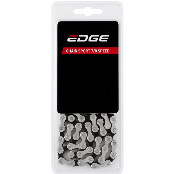 Edge fietsketting 7 8 speed sporty - zilver