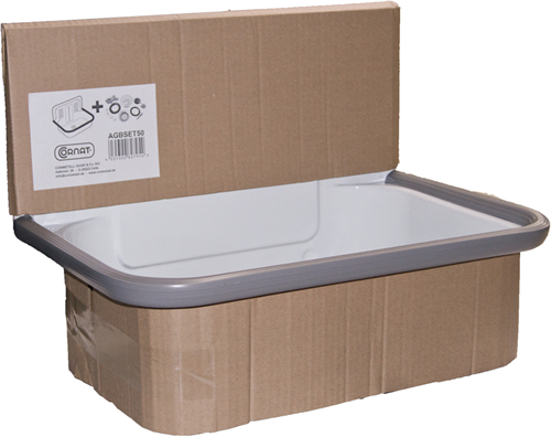 Vassoio per versare Cornat in acciaio 50 cm wi - agbset50