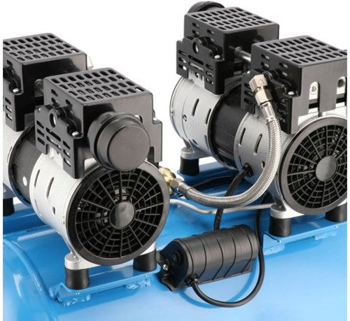 Airpress stille olievrije compressor lmo 50-270 8 bar 2 pk 1.5 kw 185 l min 50 l