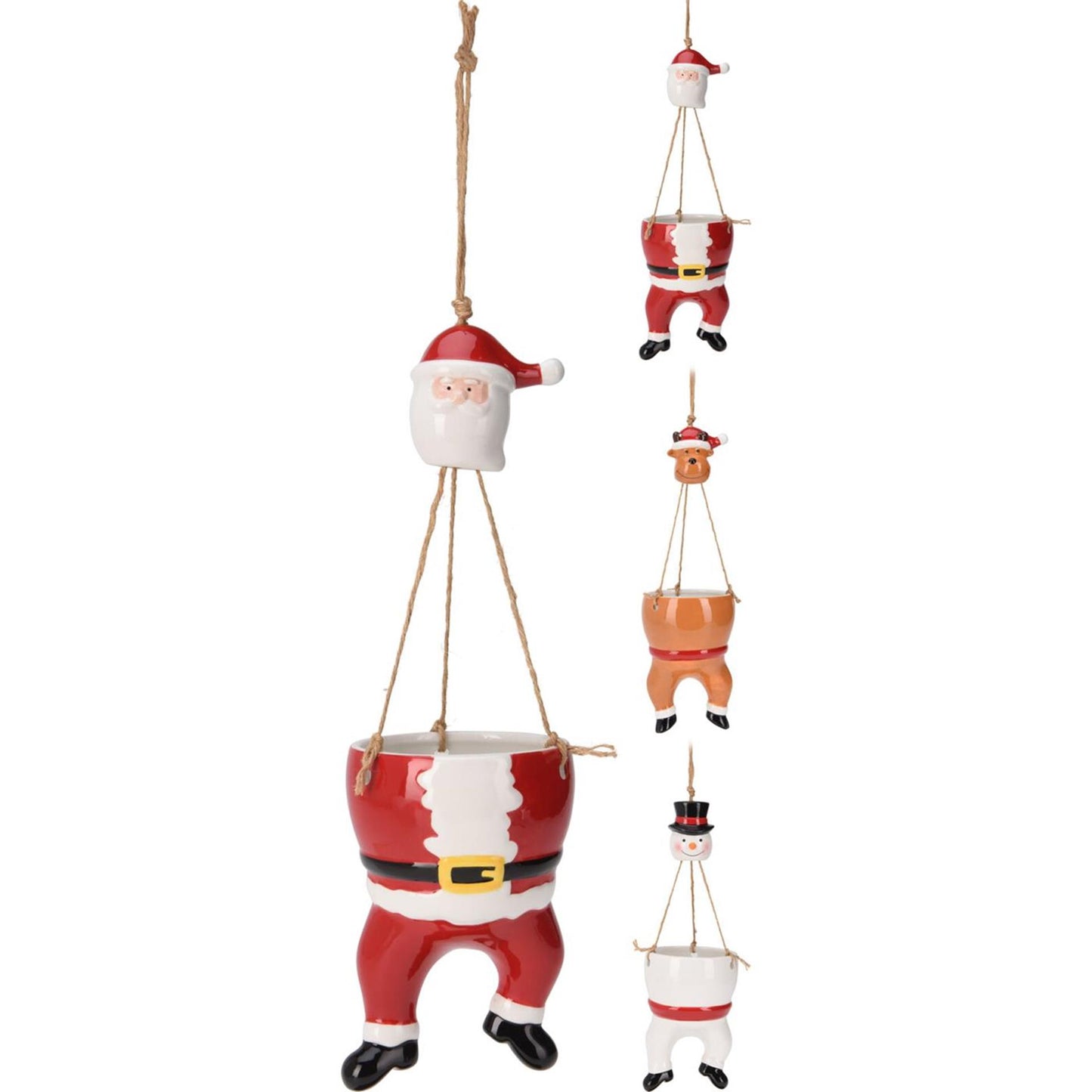 Macetero colgante Home Styling Navidad 57cm