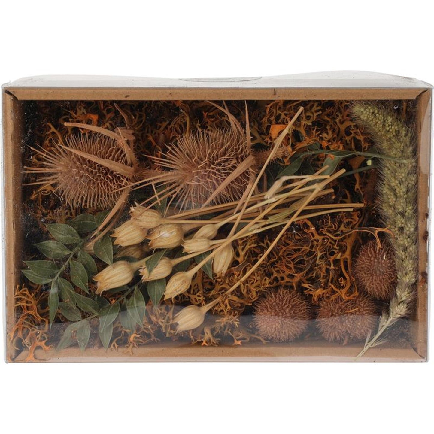 Mezcla de flores secas para el hogar en caja natural