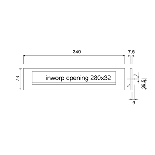 Ami briefplaat ta deurdikte 53 57 veer f1 - 400101