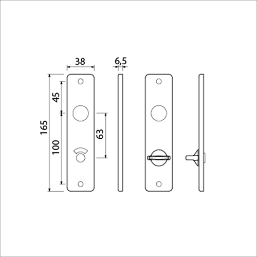 Ami kortschild wc 165 4 rh 8*63 f-1 - 211066