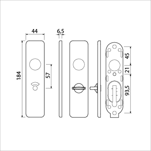 Ami protezione corta WC 185 44 5*57 click f-1 - 210361