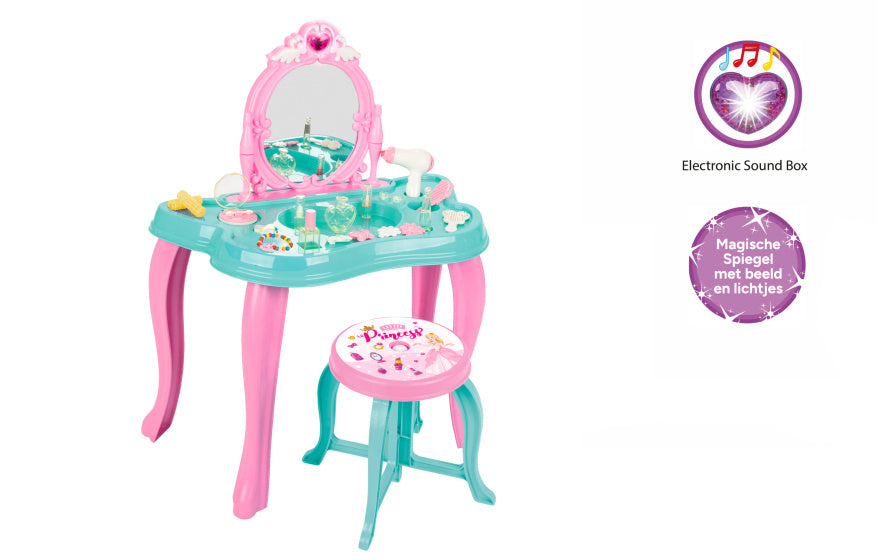 Pilsan Make-up tafel lichten geluidseffecten roze