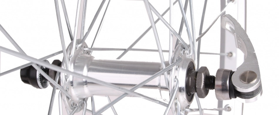 Rueda delantera de alto punto 28 x 1 5 8 x 1 3 8 Aluminio 36 g de plata