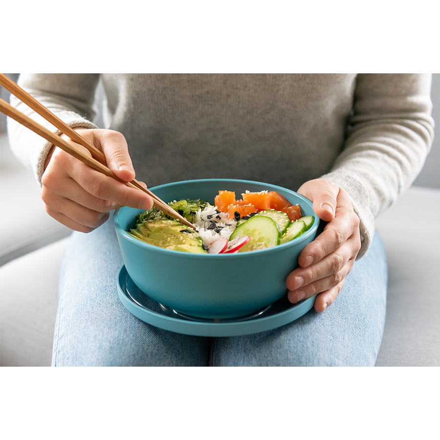 Amuse life lunch bowl met deksel blauw 1000ml