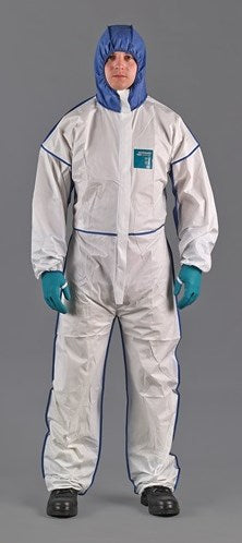 Monos de seguridad Ansell | talla xl | blanco azul | categoría psa iii | 1 pieza - wn18b-00195-05 wn18b-00195-05