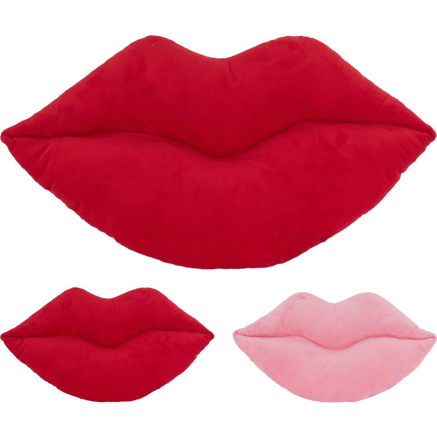 Cojín Home Styling lip 52cm rojo o rosa