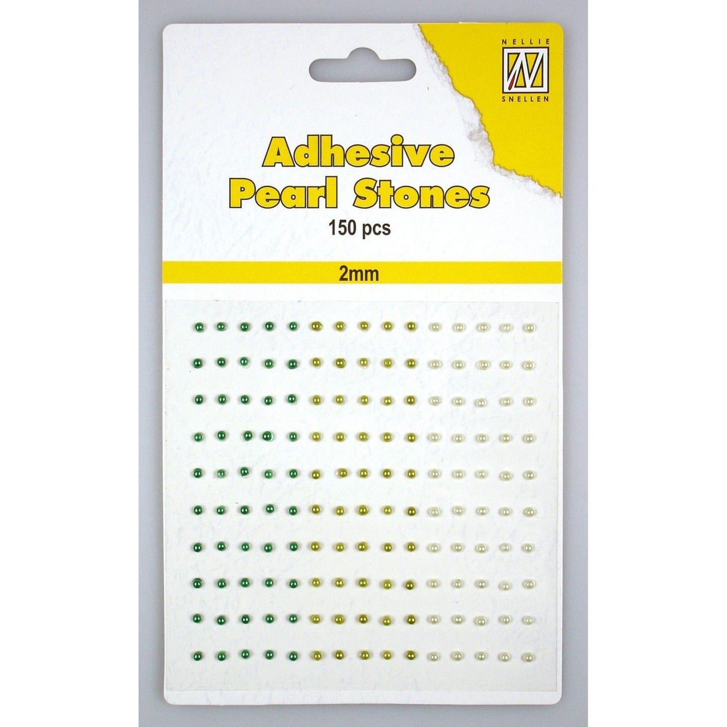 La elección de Nellie • perlas adhesivas 150 piezas hoja 2 mm 3 tonos verde