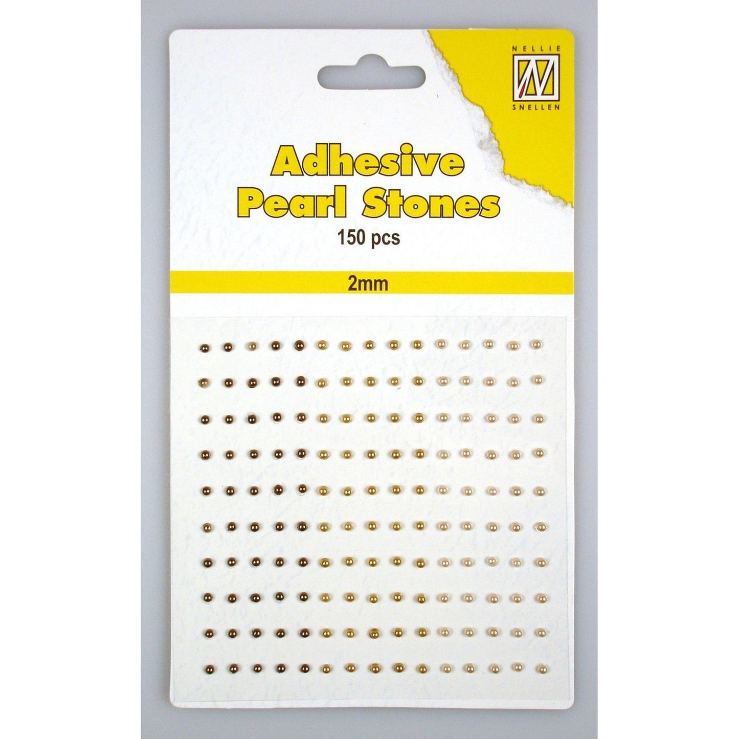La scelta di Nellie • perle adesive 150 pezzi foglio 2mm 3 toni marrone