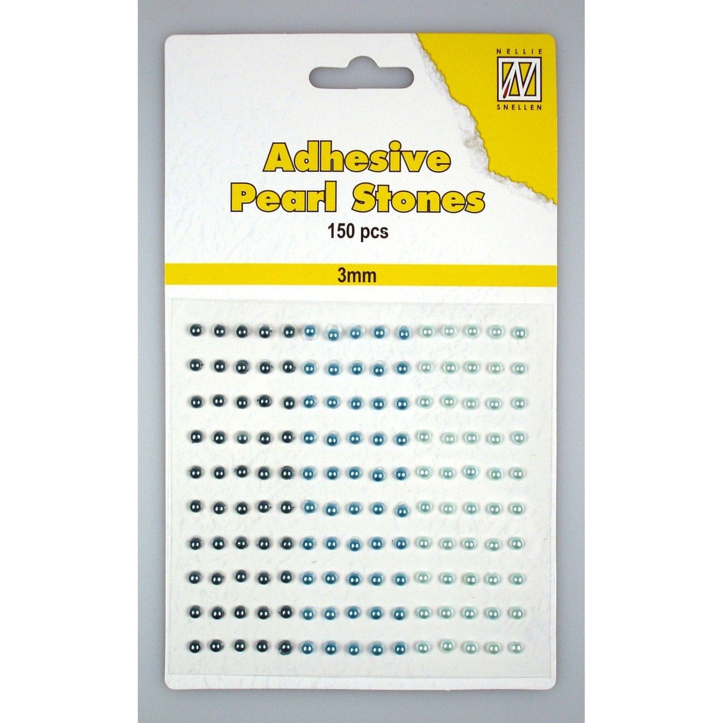 La scelta di Nellie • perle adesive 150 pezzi foglio 3mm 3 toni blu