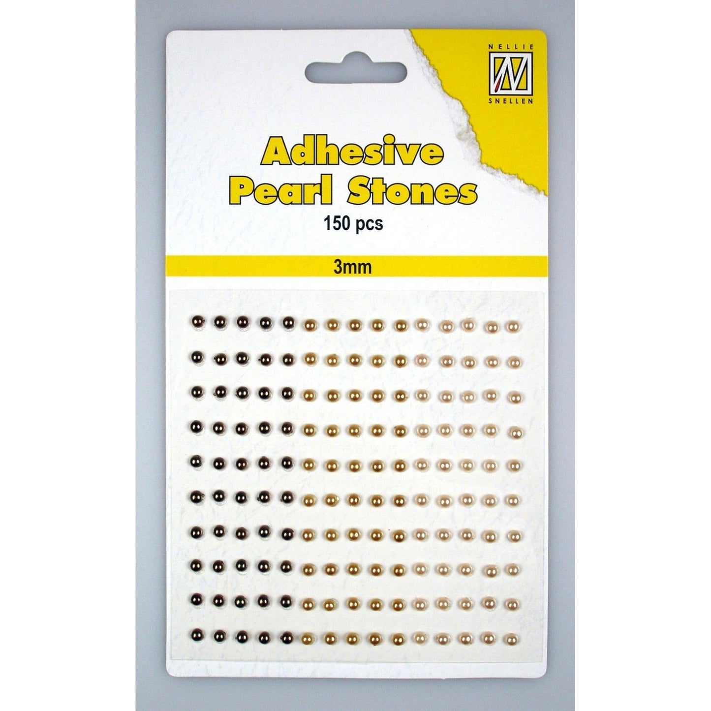 La elección de Nellie • perlas adhesivas 150 piezas hoja 3mm 3 tonos marrón