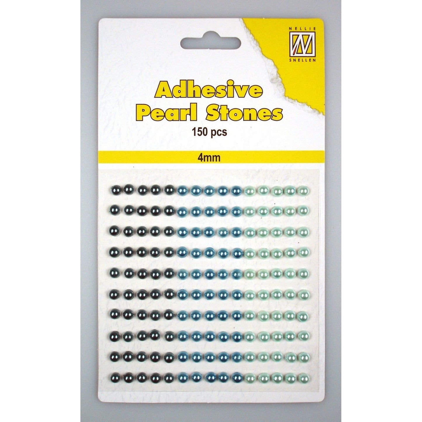 La scelta di Nellie • perle adesive 150 pezzi foglio 4mm 3 toni blu