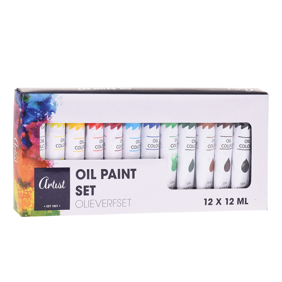 Set colori ad olio per artisti 12ml 12 pezzi