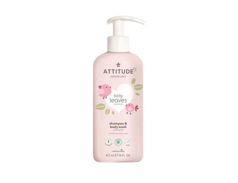 Actitud Baby Hojas 2 en 1 Shampoo Body Laving - Odor -Free