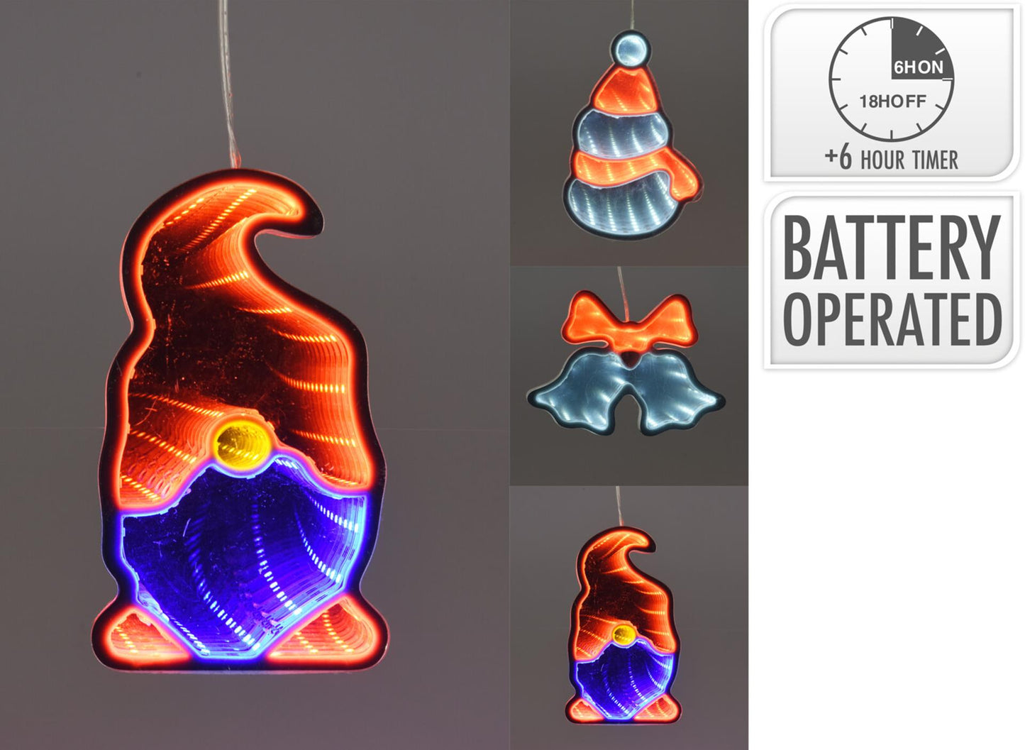 Luci infinite per lo styling domestico led figura natalizia da 15 cm
