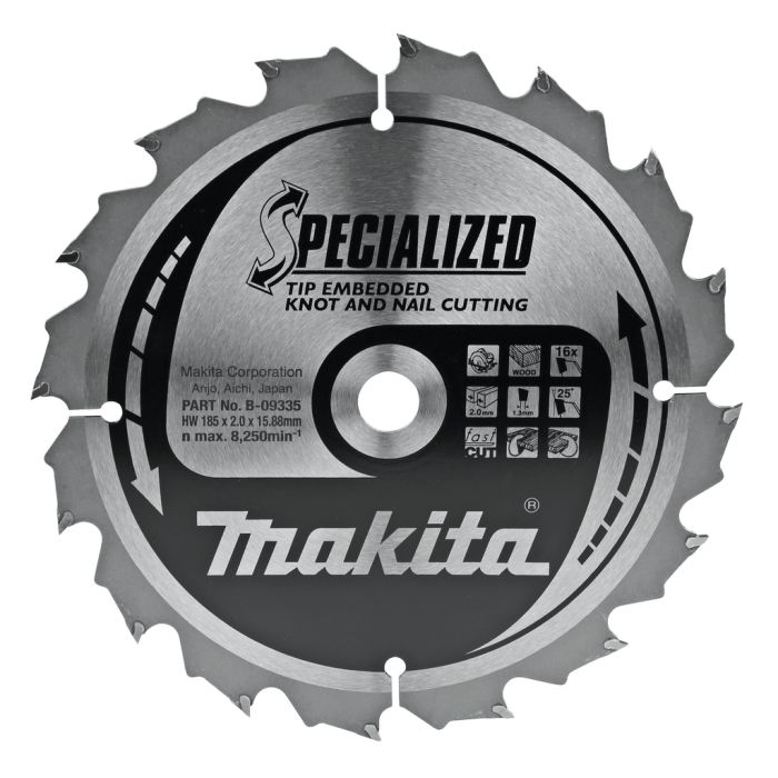 Accesorios Makita hoja de sierra circular para madera | clavo nudo - b-09335