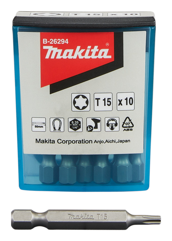 Accessori Makita b-26294 | punta a vite | t15x50mm | 10 pezzi B-26294