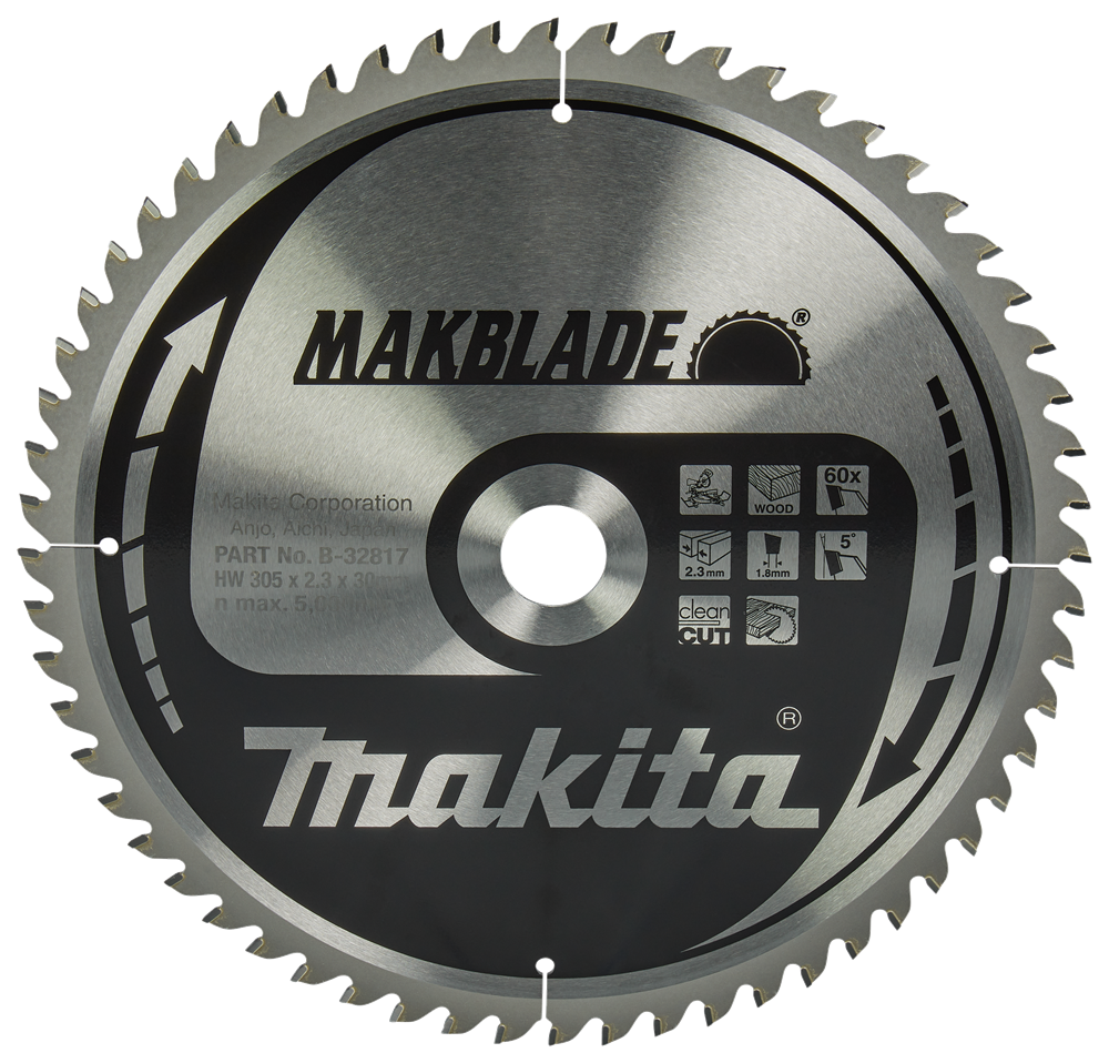 Accessori Makita lama per sega a taglio trasversale legno | Makblade 305x30x2,3 60t 5g - b-32817 - b-32817