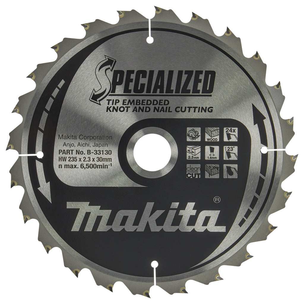 Accessori Makita lama per sega circolare tipo 235x30x2,3 24t 23g - b-33130