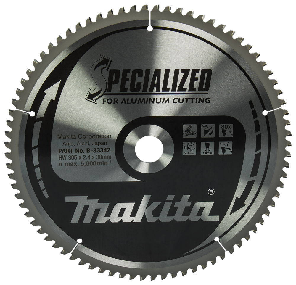 Accessori Makita lama per sega trasversale in alluminio | specializzato 305x30x2,4 80t -5g - b-33342 b-33342