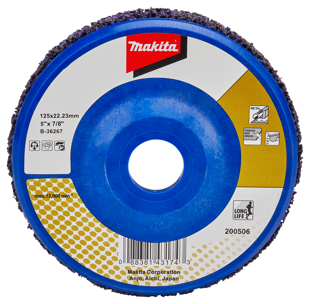 Disco pulizia accessori Makita 125mm viola - b-36267 - b-36267