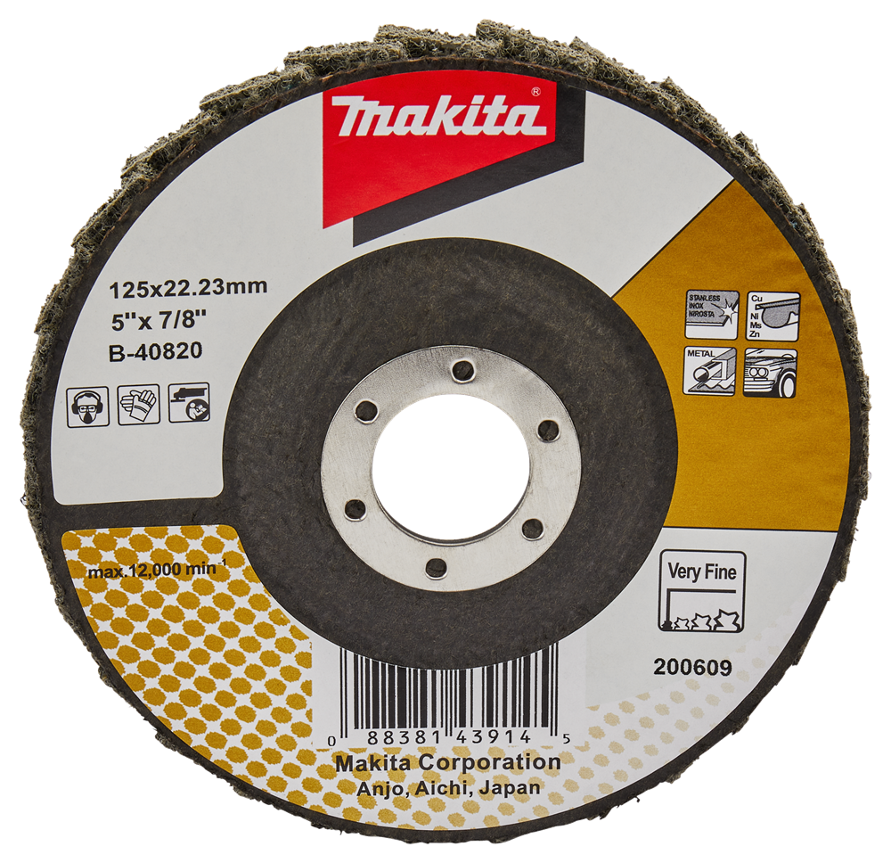 Accessori Makita disco condizionatore lamellare 125mm extra fine - b-40820 - b-40820