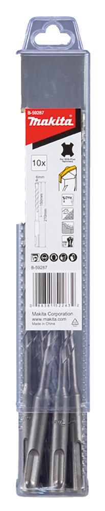 Accessori Makita b2s: punta per calcestruzzo 6,5x210mm - b-59302 b-59302