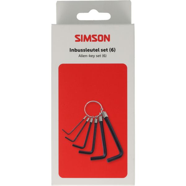 Set chiavi esagonali Simson da 6 pezzi