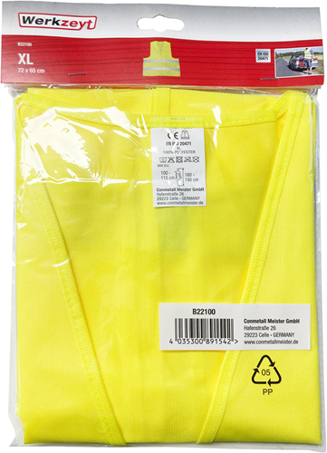 Chaleco fluorescente Werkzeyt 100% poliéster xl - b22100