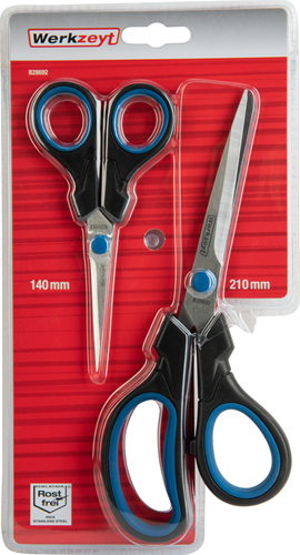 Con:p set forbici 140mm 210mm acciaio inox 2k - b28692