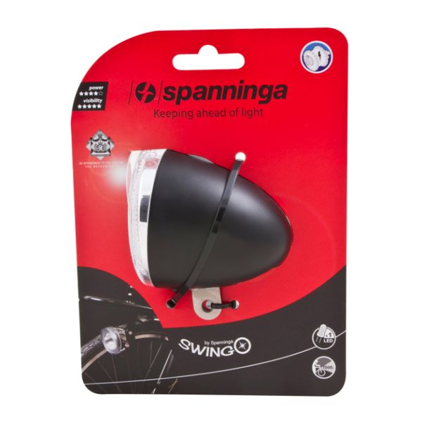 Spanninga Swingo Chieflet Black Batt. tarjeta