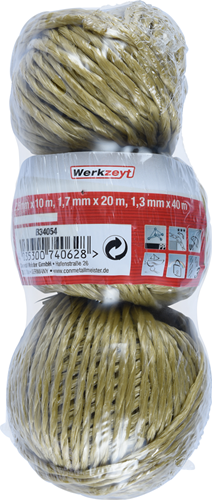 Cuerda de embalaje Werkzeyt pp 2,5x10 1,7x20 1,3x40m - b34054