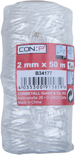 Con:p cuerda pp 2mm 9kg bobina 50m - b34177