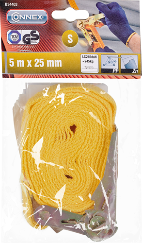 Connex spanriem 5.0m met takel 1dr 245kg - b34403