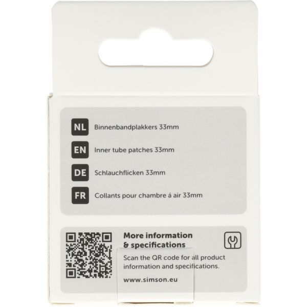 Simson binnenbandpleisters 33mm 8st