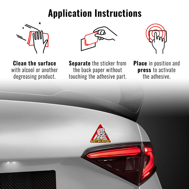 Baby a bordo di adesivo 3D