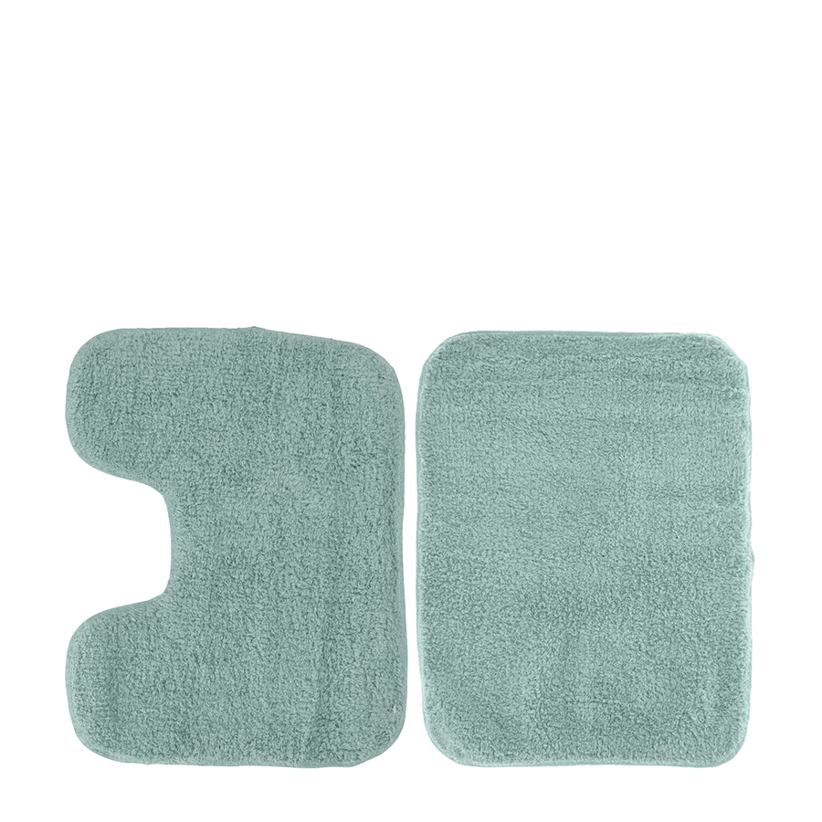 Set tappetini da bagno verde 2 pezzi