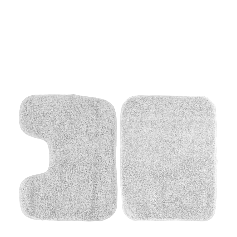 Tappetino da bagno in set off bianco in 2 pezzi