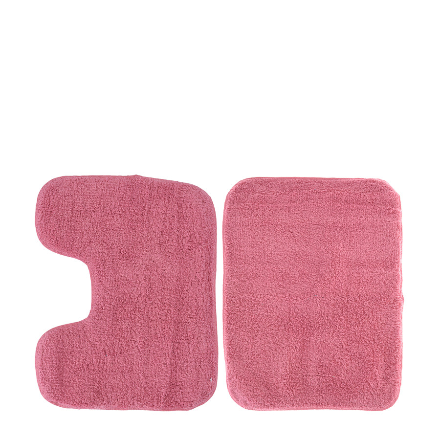 Set tappetini da bagno rosa 2 pezzi