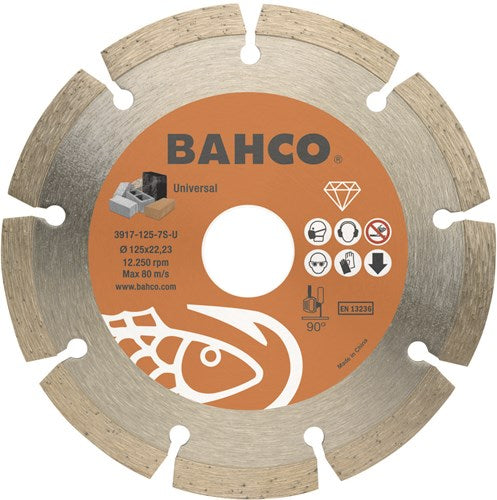 Muela abrasiva Bahco | diamante | para losas de hormigón y materiales de construcción | 180 x 3 x 22,23 mm - 3916-180-10s-ue