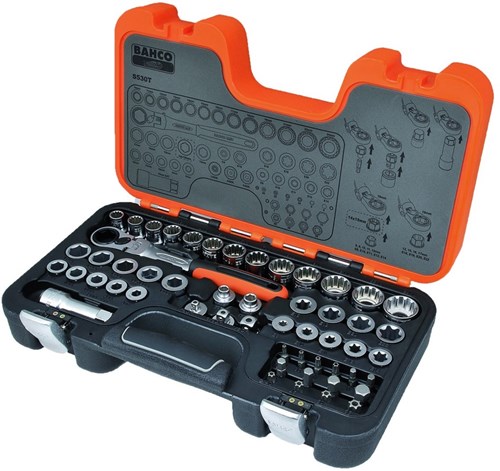 Set di prese passanti Bahco 53 pezzi | s530t