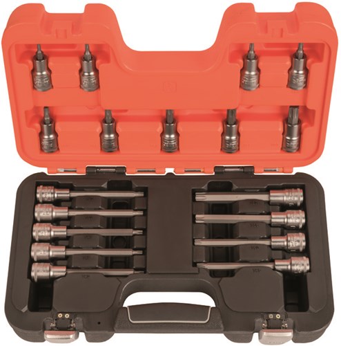 Chiavi a bussola cacciavite Bahco 1 2 | esagono | Punte torx® - 18 pezzi - custodia - s18torx