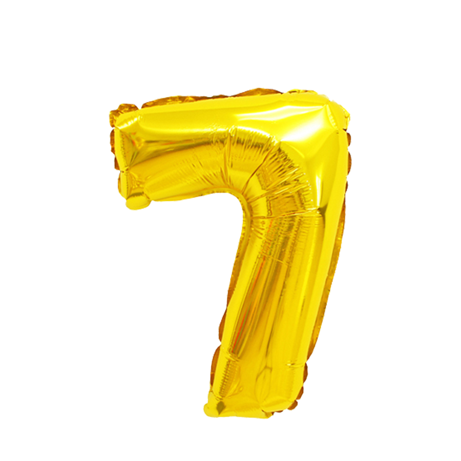 Globo foil número 7 dorado 45cm