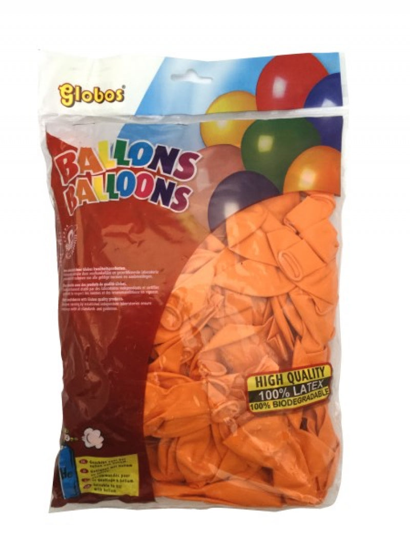 Palloncini Globos arancioni (n.12 da 100 pezzi in busta)