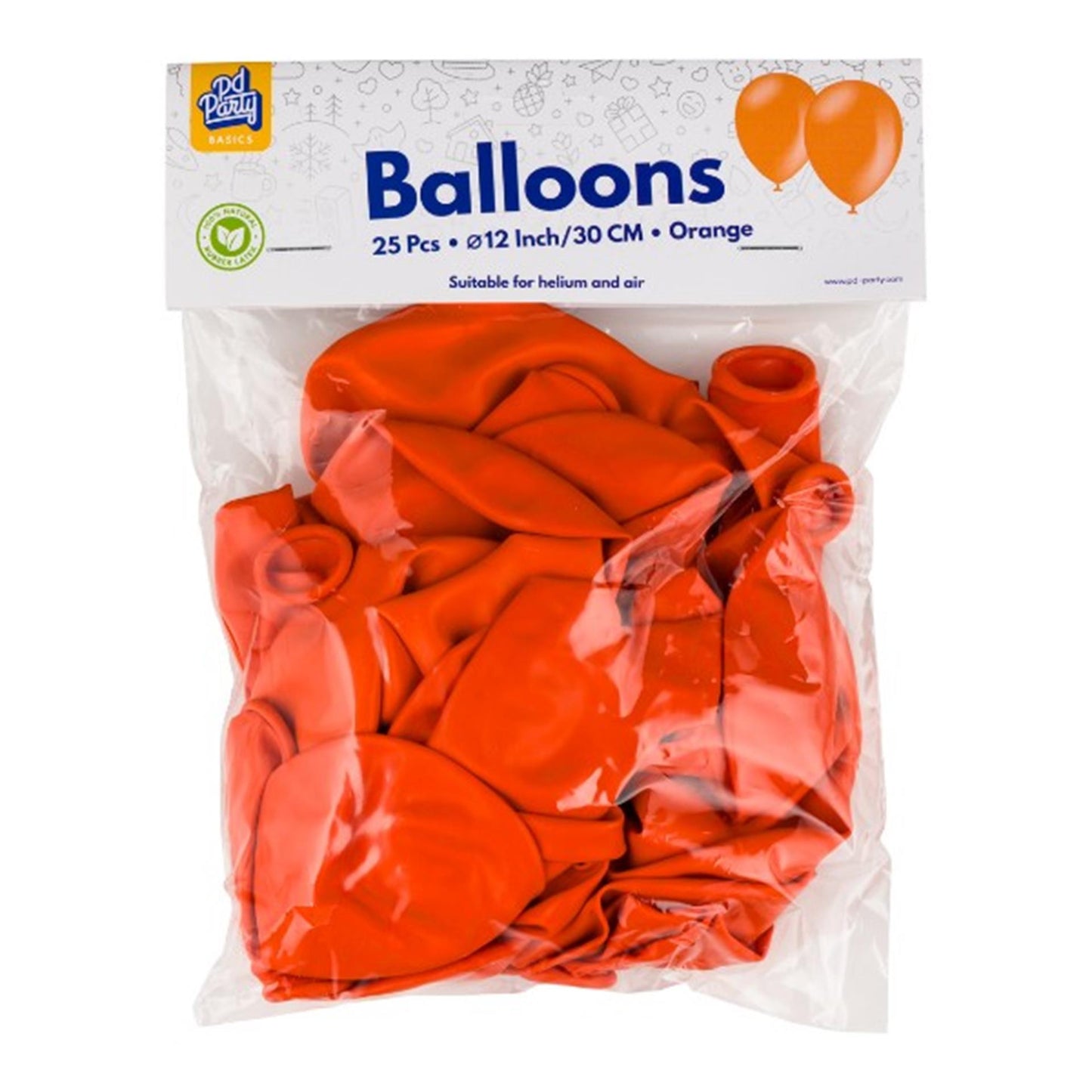 Paperdreams globos naranja 30cm 25uds
