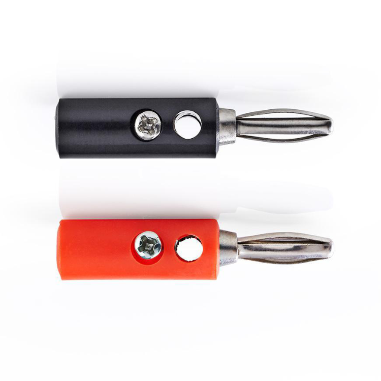 Nedis CAGB26900VA Banana Plug Set Banana Plug, maschio 4 pezzi Nero rosso
