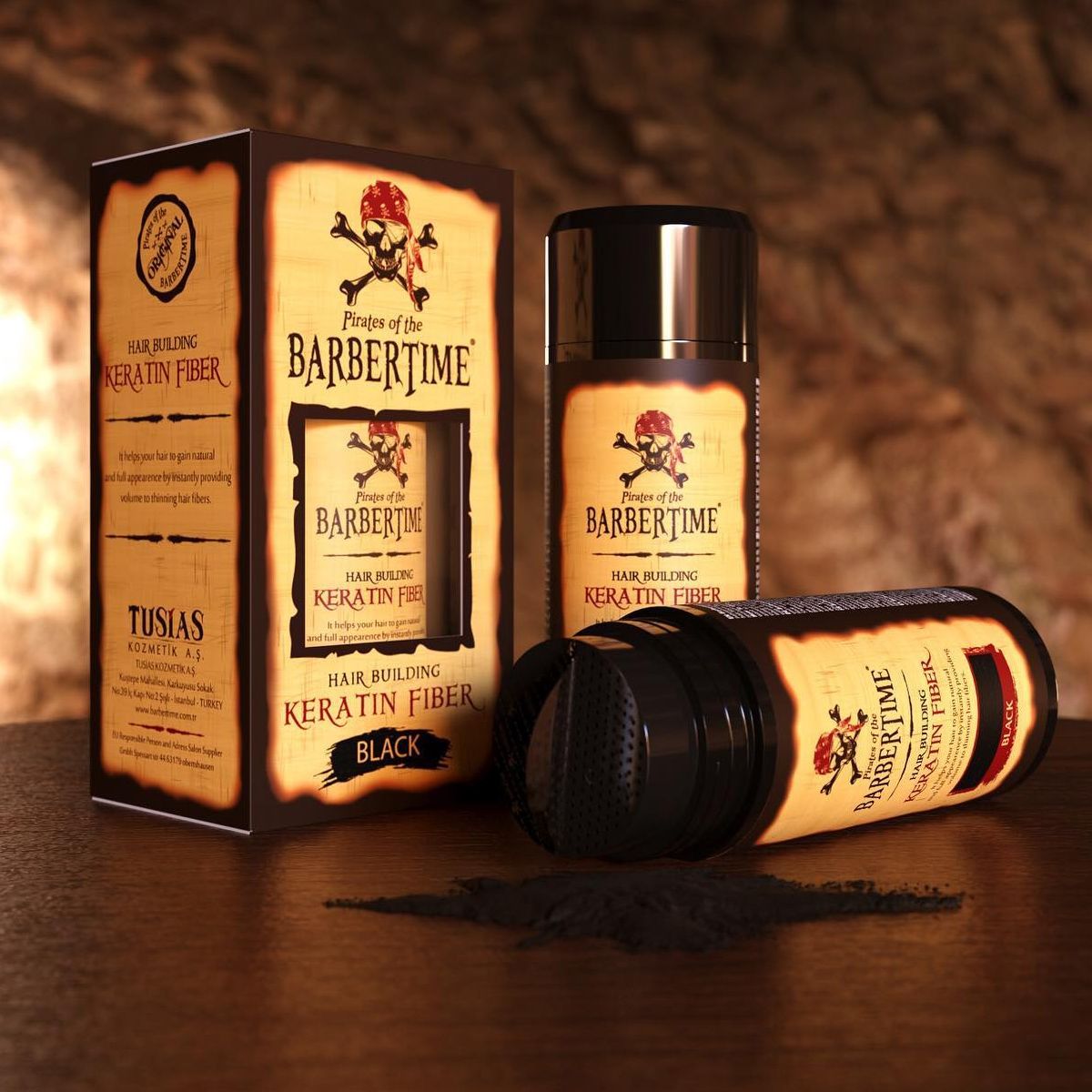 Barbertime Barbertime Hair Building Fibra di cheratina Black 21gr.